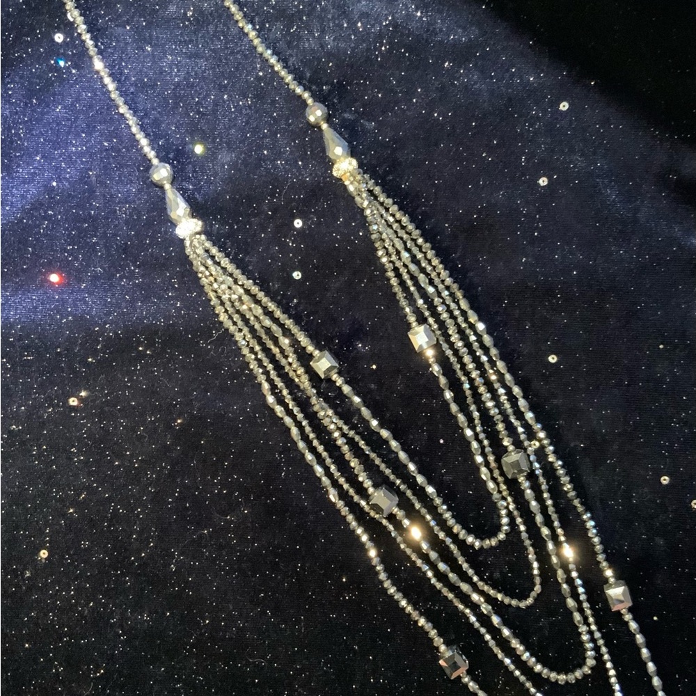 Mirror beaded necklace - elegant and total “bling”!